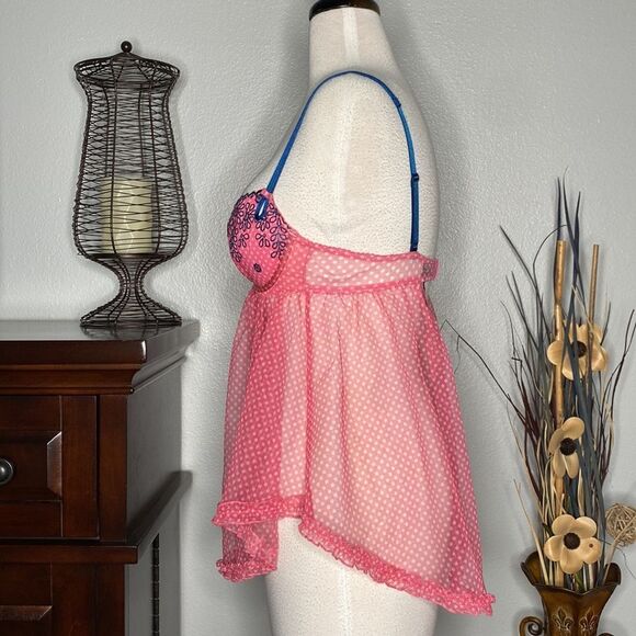 Victoria’s Secret Sexy Little Things Sheer Pink Baby Doll Slip Size 34C - Picture 2 of 14